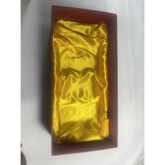 RARE Vintage Amber Rose Glass Mugs Set 2 Indonesia Pasari Liva GB-1199 Gift Box - Picture 9 of 16